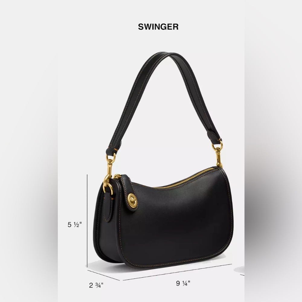 Coach Swinger Bag in black leather